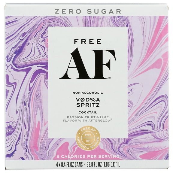 (Pack of 6), Free Af Non Alcoholic Vod%a Spritz Coctail, 1 lt