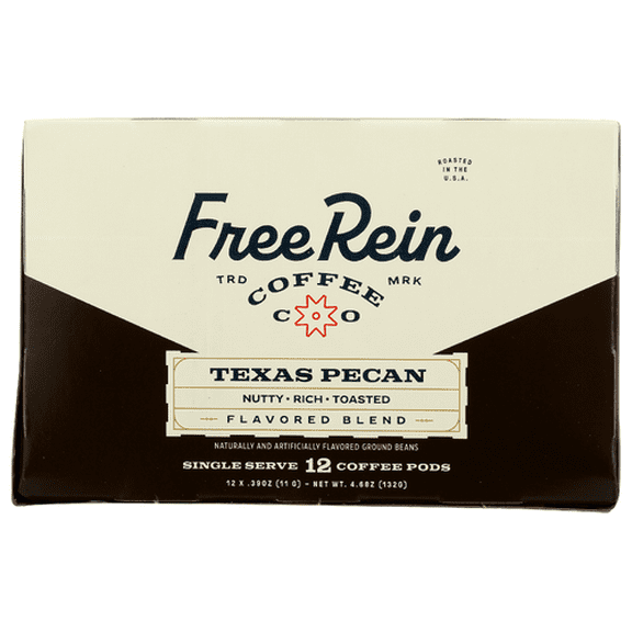 Pack of 6 Free Rein Coffee Texas Pecan Coffee Pods 12 Pc