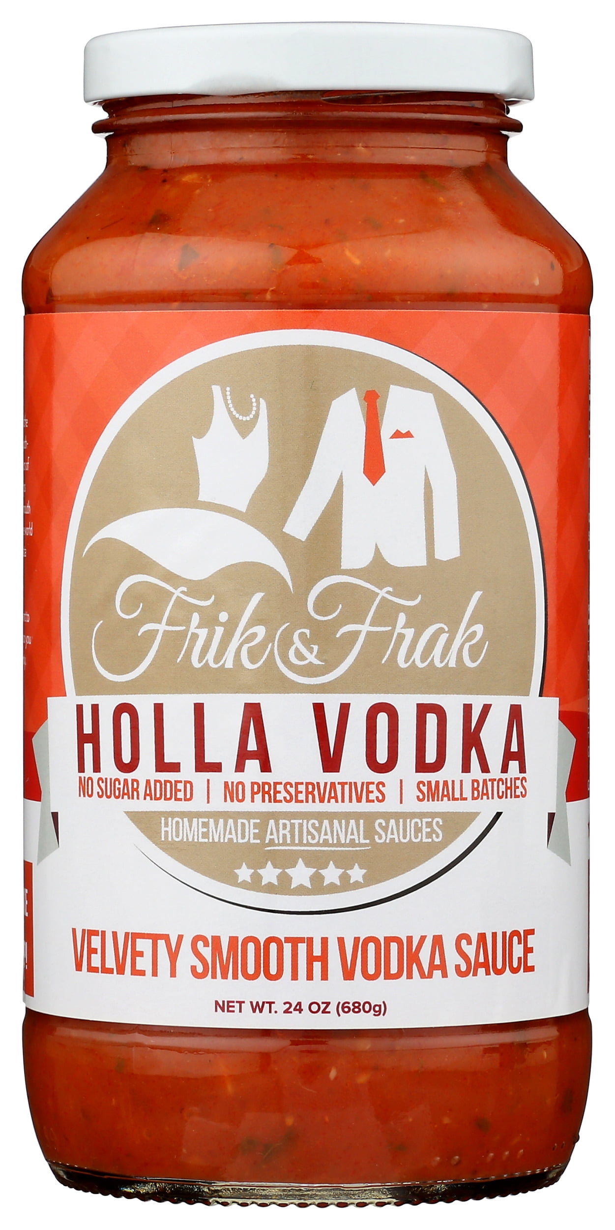 Pack of 6, Frik And Frak Holla Vodka Sauce, 24 oz
