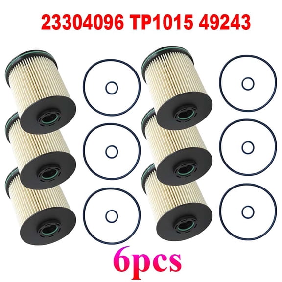 Pack of 6 Fuel Filter Kit & Gaskets 23304096 TP1015 for Chevrolet GMC