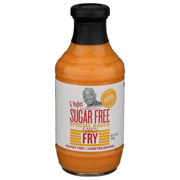 (Pack of 6) G. Hughes Sauce Fry Fancy Special Sugar-Free 16 Oz