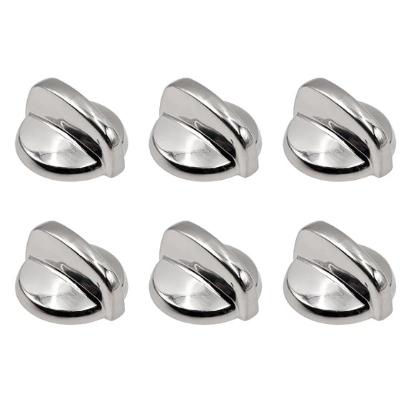 Pack of 6 Gas Cooker Handle Replacement Control Knob ABS Texture Smooth Turning Accurate Heat Adjustment for Cooker