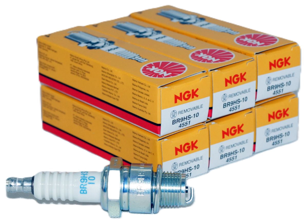 Pack of 6 Genuine NGK 4551 Spark Plugs BR9HS10 Mercury/Yamaha Marine Outboard