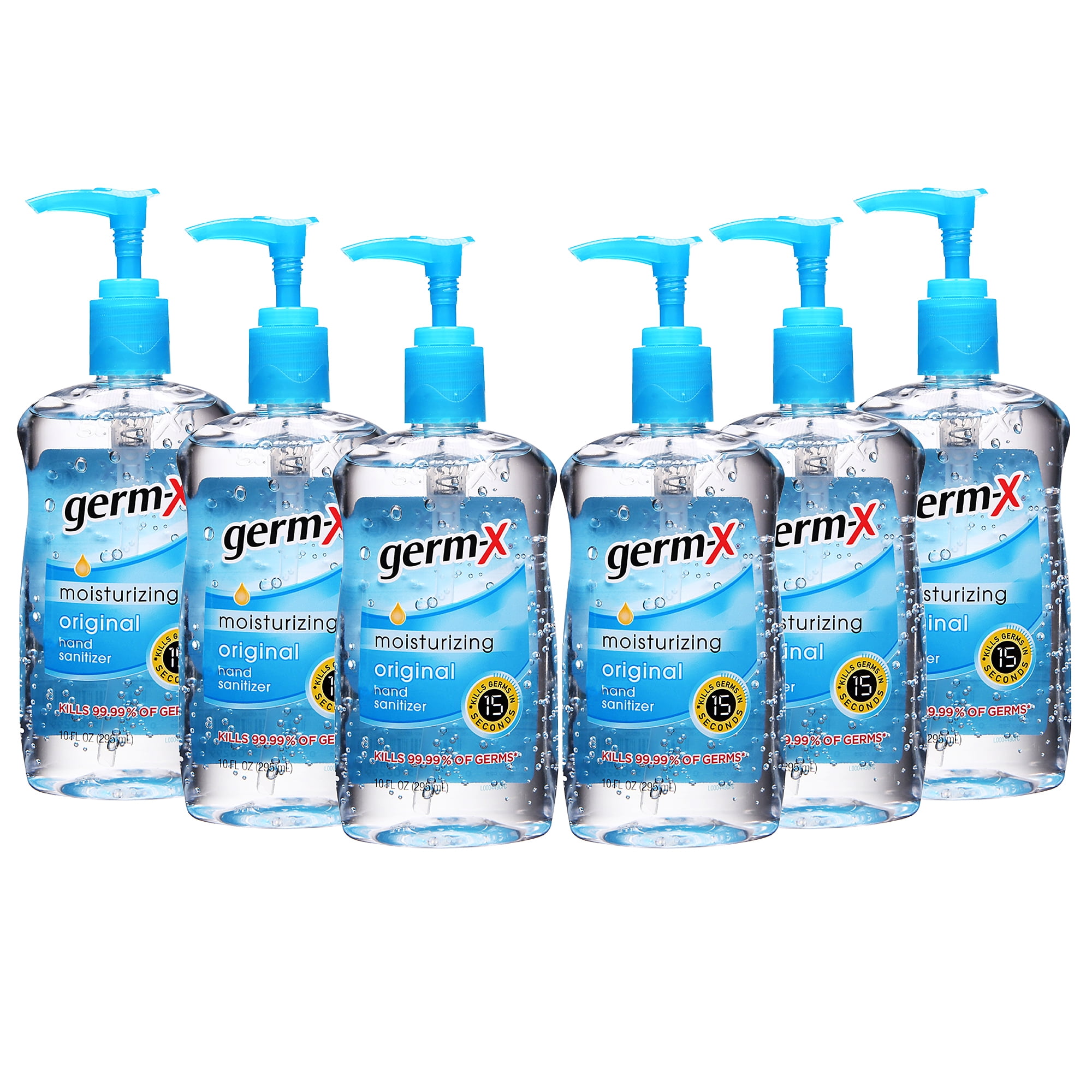 (Pack of 6) GermX Moisturizing Hand Sanitizer, Original, 10 Oz