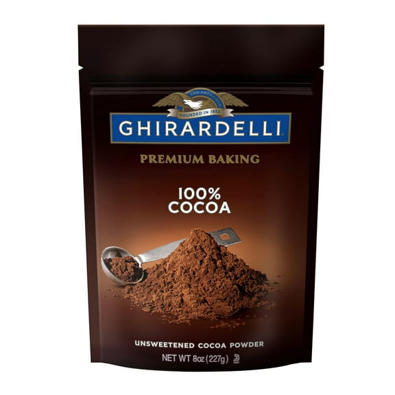 Pack of 6, Ghirardelli 100% Unsweetened Ground Cocoa, 8 oz