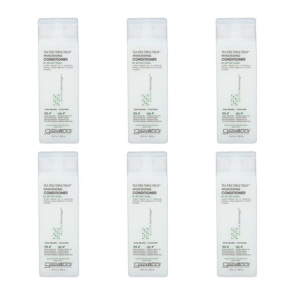 (Pack of 6) Giovanni Cosmetics Conditioner Eucalyptus Tea Tree 8.5 Fl Oz