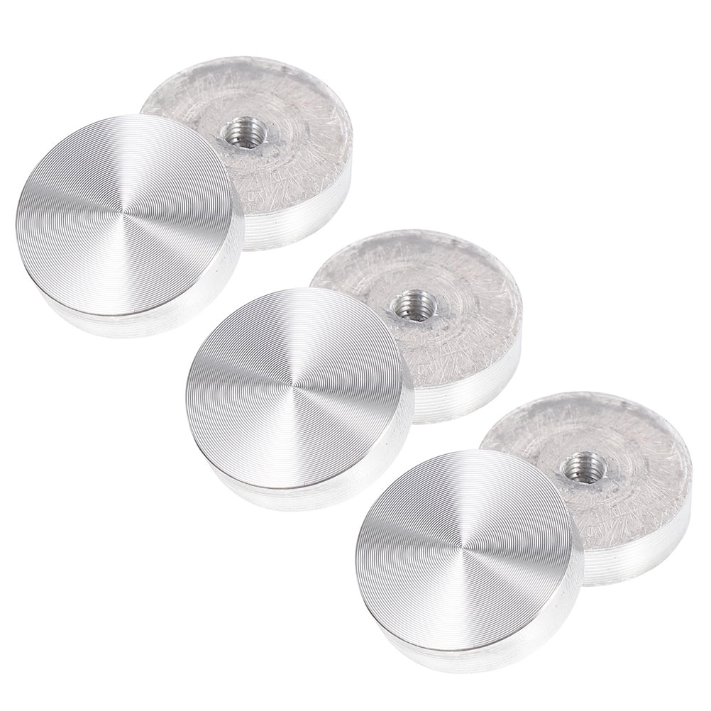 Pack of 6 Glass Table Adapter Round Aluminum Disc Aluminum Circle Disc