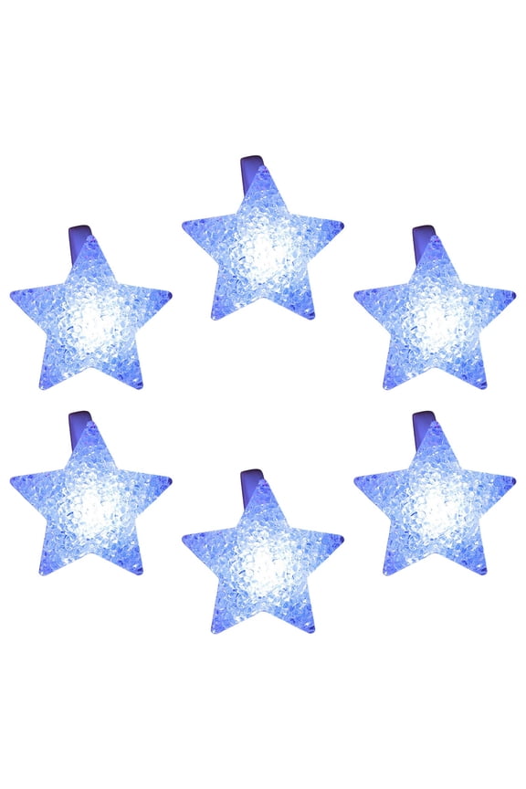 Pack of 6 Glowing Bracelets Fun Light Up Wristbands Bright LED Glowing Bracelets with Star for Kids and Adults Party Fun