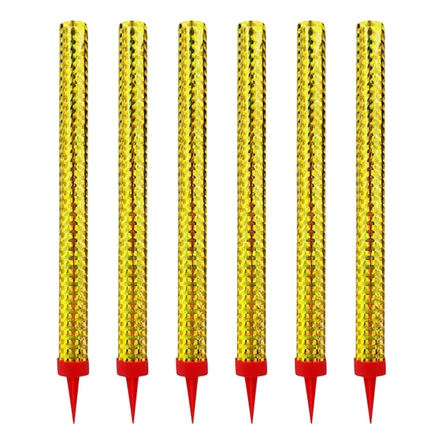 Pack of 6 Gold Cake Sparklers Smokeless and Long-Lasting Candles for Birthdays, Weddings, and Celebrations