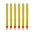 thumbnail image 1 of Pack of 6 Gold Cake Sparklers Smokeless and Long-Lasting Candles for Birthdays, Weddings, and Celebrations, 1 of 5