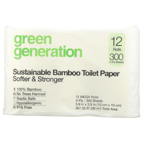 (Pack of 6) Green Generation Bamboo Bath Tissue 12 Rolls 1 Ea