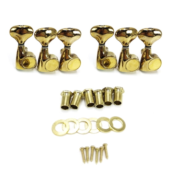 Pack of 6 Guitar Machine Heads Suitable for Enhancing Sound Quality and Resonance on Acoustic and Electric Guitars