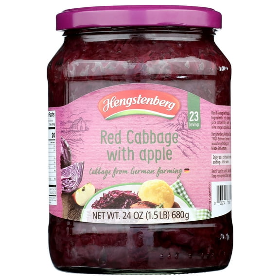 Pack of 6, Hengstenberg Red Cabbage with Apple, 24 oz
