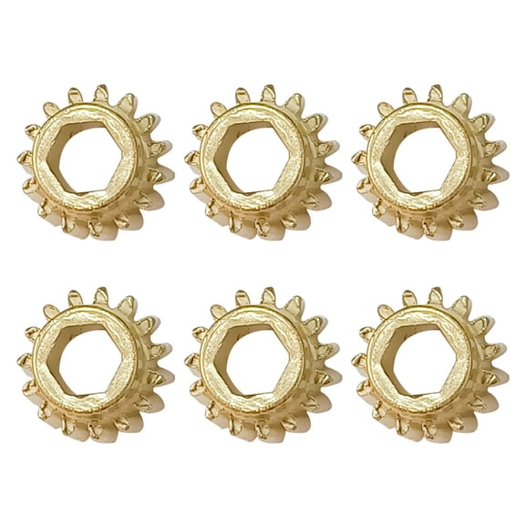 Pack of 6 Hexagonal Tuning Gears Hexagonal Guitar Part for Classical Guitar Shafts Iron Construction Nonslip Design
