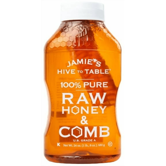 (Pack of 6) Hive to Table Honey Farms Raw Honey and Comb 24 oz