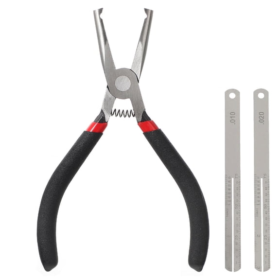 Pack of 6 Inch Angled Jaw Guitar Fret Puller Extractor with 2 Protective Spacers for Easy Guitar Maintenance and Setups