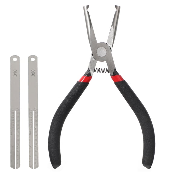 Pack of 6 Inch Angled Jaw Guitar Fret Puller Extractor with 2 Protective Spacers for Easy Guitar Maintenance and Setups