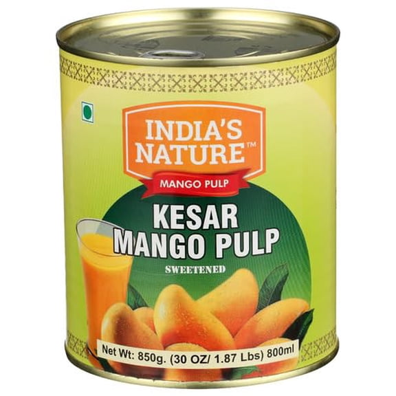 (Pack of 6) Indias Nature Pulp Kesar Mango 850 Gm