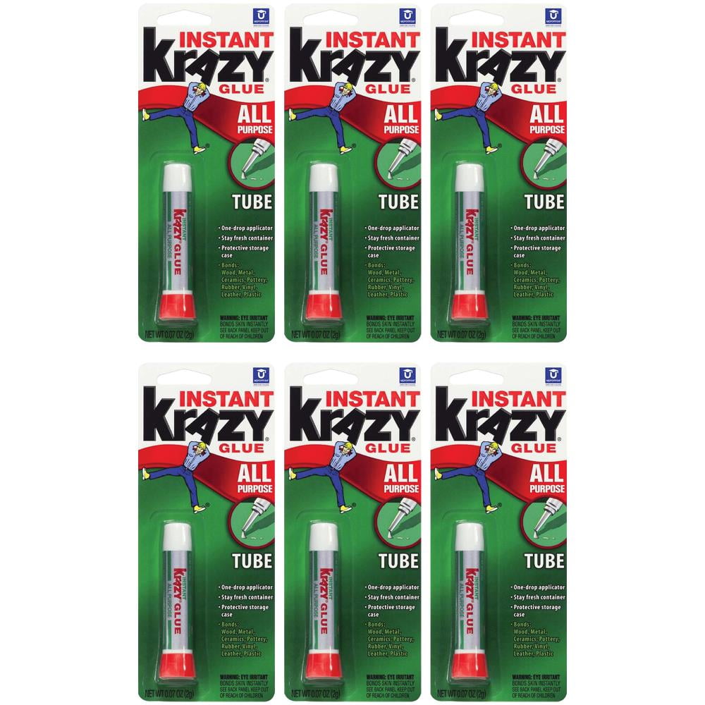 Pack of (6) Instant Krazy Glue All Purpose Tube 0.07-Ounce