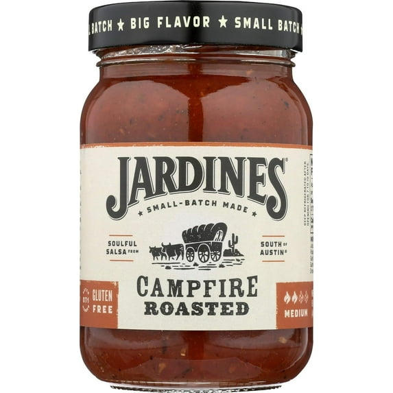 Pack of 6, Jardines Medium Campfire Roasted Salsa, 16 oz
