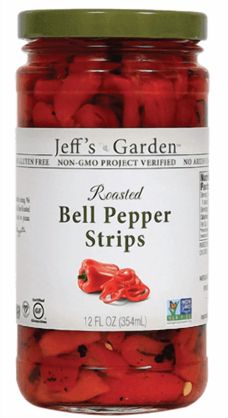 (Pack of 6) Jeffs Garden Roasted Bell Pepper Strips, 12 oz