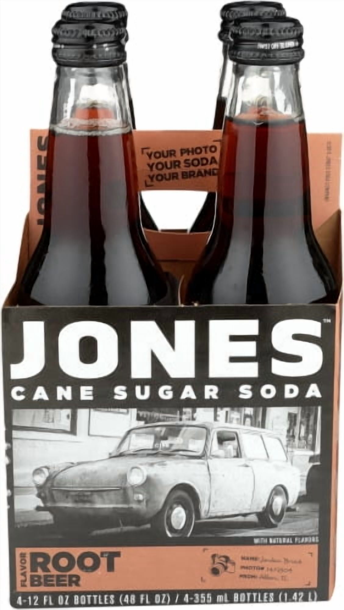 Mini Jones (Pack of 6) Jones Soda 4-Pack Root Beer 48 oz - Walmart.com