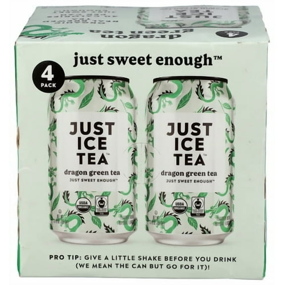 (Pack of 6) Just Ice Tea Green Dragon Organic 4 Pack 48 fl oz