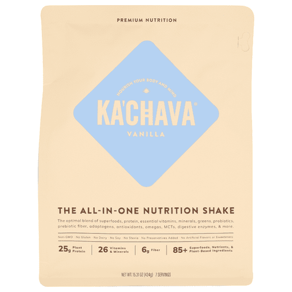 (Pack of 6) Kachava Nutrition Superblend Shake Vanilla 15.3 oz 7 Servings