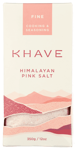 Pack of 6 Khave Himalayan Pink Fine Salt 12 oz