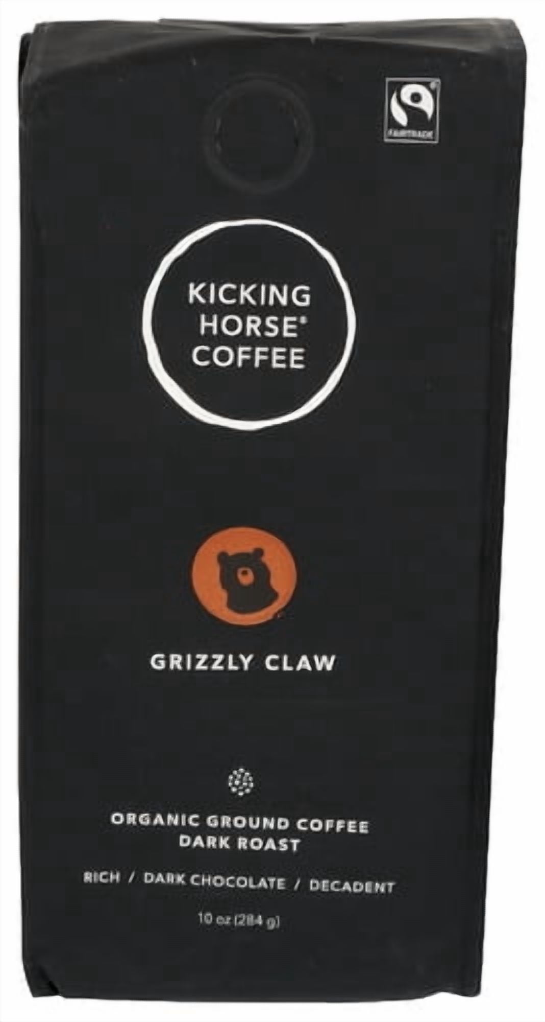 Pack of 6 Kicking Horse Coffee Ground Dark Grizzly Claw 10 oz - Walmart.com
