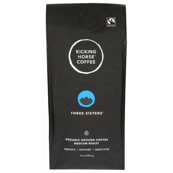 Pack of 6 Kicking Horse Coffee Ground Three Sisters Medium 10 oz ...