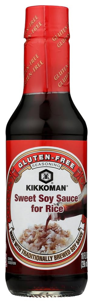 Pack of 6, Kikkoman Gluten-Free Sweet Soy Sauce for Rice, 10 fl oz