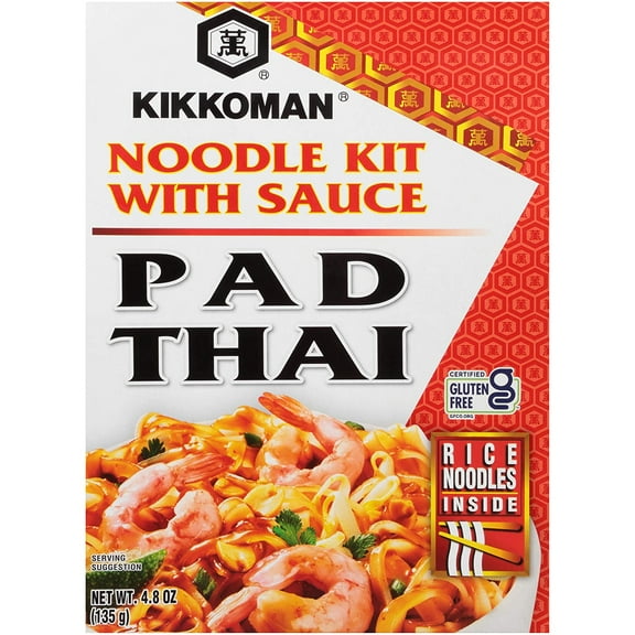 (Pack of 6), Kikkoman Pad Thai Noodle Kit with Sauce, 4.8 oz