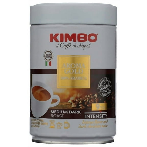 (Pack of 6) Kimbo Coffee Ground Aroma Gold Tin 8.8 oz