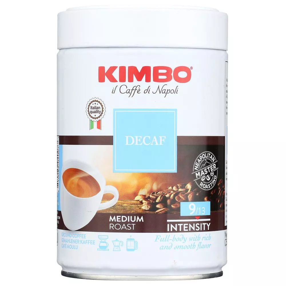(Pack of 6), Kimbo Decaffeinated Ground Espresso Coffee, 8.8 oz