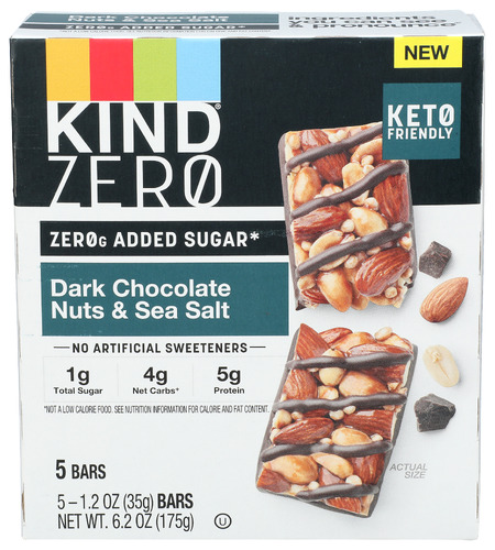 (Pack of 6) Kind Bar Dark Chocolate Nuts & Sea Salt 5 ct 6.2 Oz