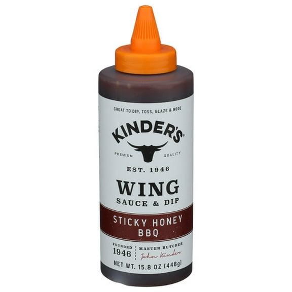 Pack of 6 Kinders Sauce Wing Sticky Honey BBQ 15.8 oz