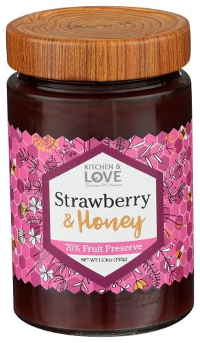 (Pack of 6) Kitchen and Love Strawberry Preserve Honey 12.3 Oz