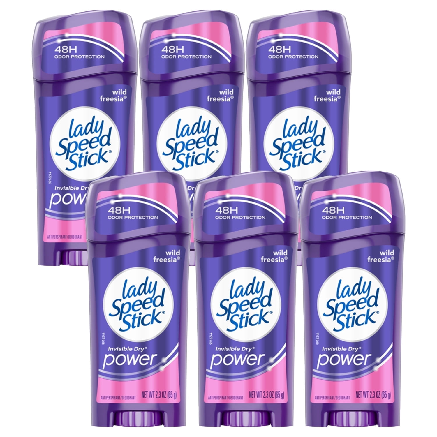 Pack of (6) Lady Speed Stick Invisible Dry Power Antiperspirant Deodorant, Wild Freesia, 2.3 Oz
