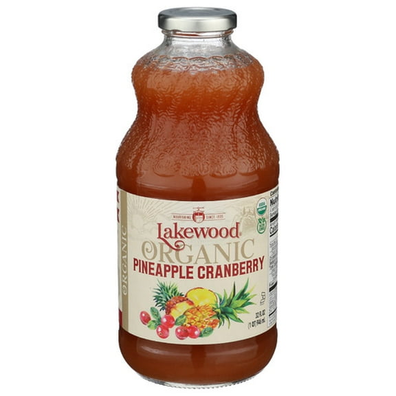 (Pack of 6) Lakewood Organic Pineapple Cranberry Juice 32 fl oz