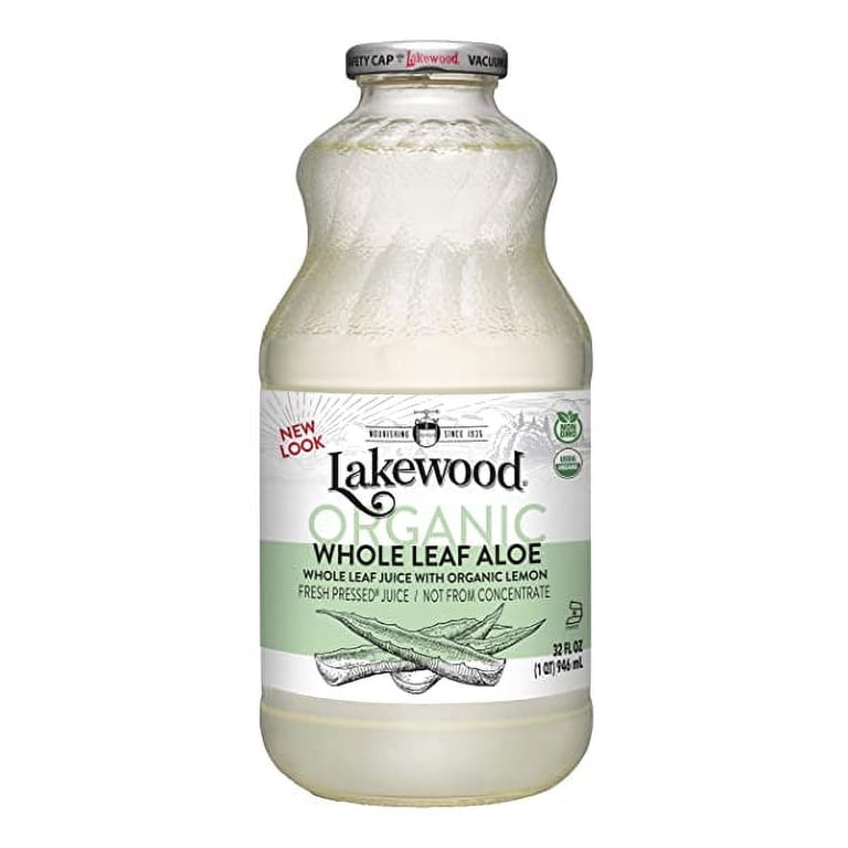 Lakewood Organic Whole Aloe Vera Leaf Juice Drink, 32 oz - Pack of