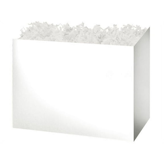 Pack of 6, Large Solid White Basket Boxes 10.25 x 6 x 7.5" for Weddings & All Occasion Gift Baskets