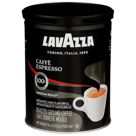 Pack of 6 Lavazza Ground Espresso Coffee Can 8 oz