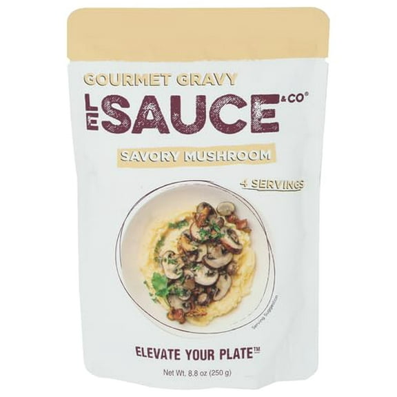 (Pack of 6) Le Sauce & Co Savory Mushroom Gravy 4 Servings 8.8 Oz