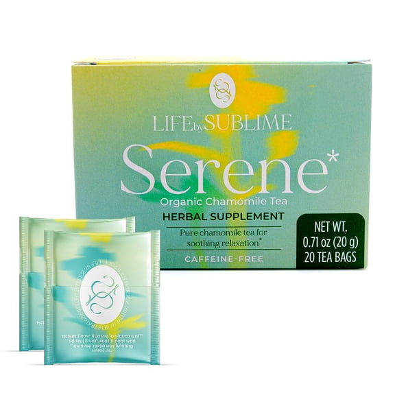 Pack of 6 Life by Sublime Chamomile Serene Organic Tea 20 Bags