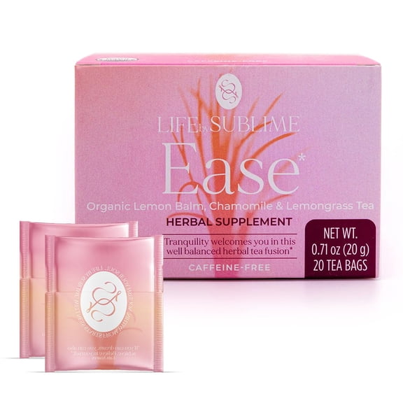 Pack of 6 Life by Sublime Herbal Blend Ease Organic 20 Bags