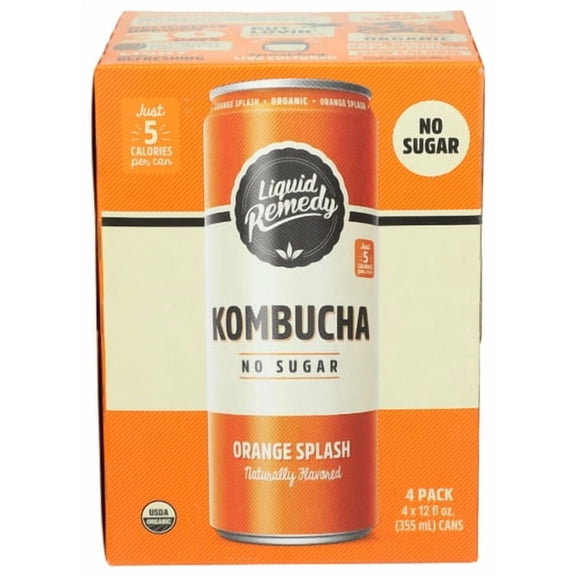 (Pack of 6) Liquid Remedy Kombucha Orange Spice 4-Pack Organic 48 Fo