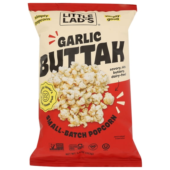 Pack of 6, Little Lads Garlic Buttah Popcorn, 5.4 oz