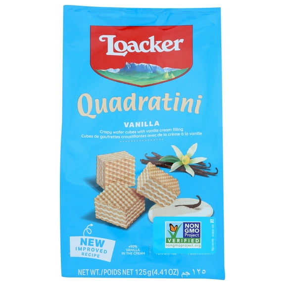 Pack of 6, Loacker Quadratini Vanilla, 4.41 oz