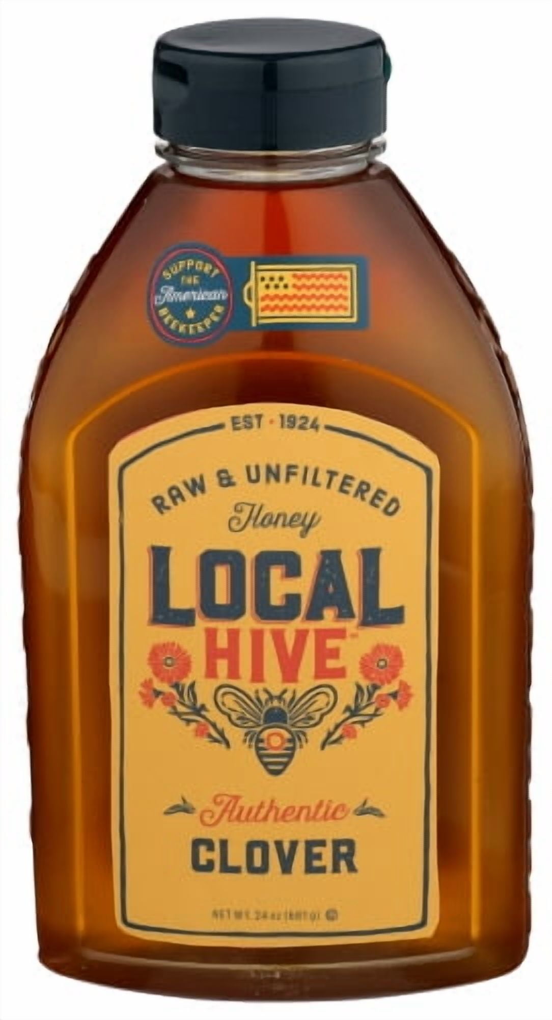 (Pack of 6) Local Hive Clover Raw Honey 24 oz